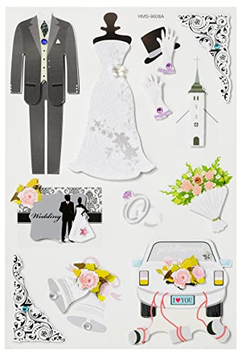 Hobbyfun 3D Sticker „Hochzeit II“