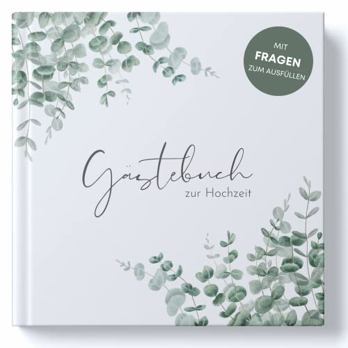 MAVANTO Gästebuch Hochzeit mit Fragen zum Ausfüllen