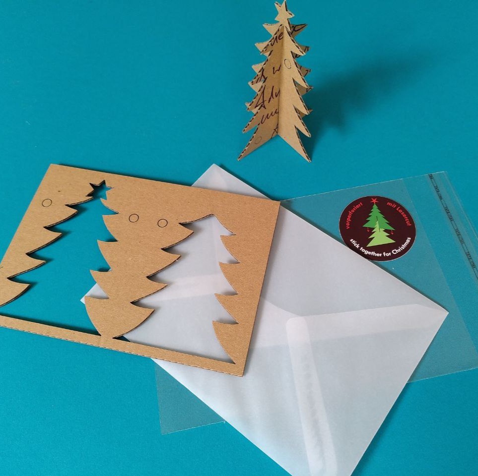 diyXtree Postkarte A6 Weihnachtsbaum