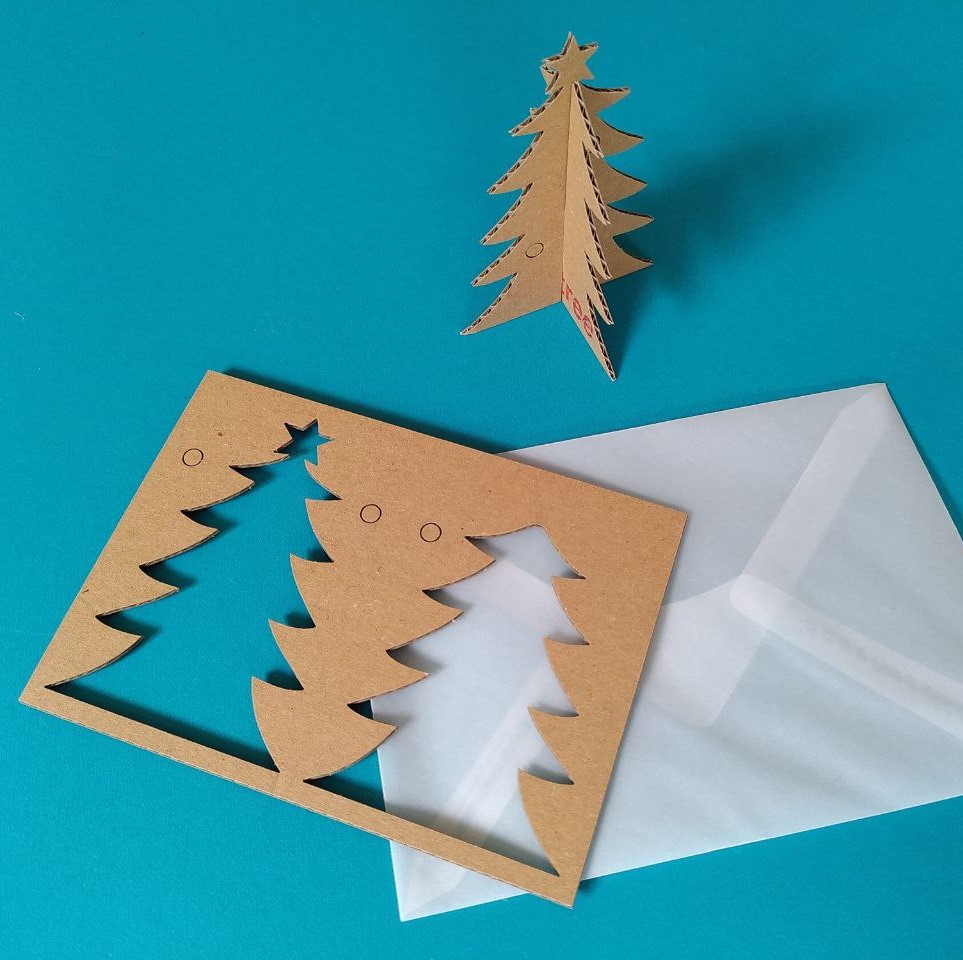 diyXtree Postkarte A6 Weihnachtsbaum