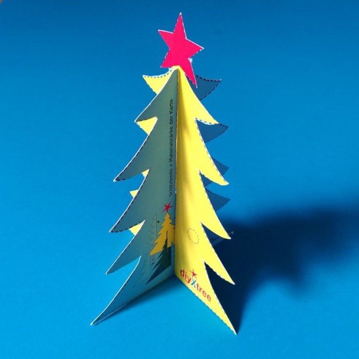 diyXtree Klappkarte Weihnachtsbaum