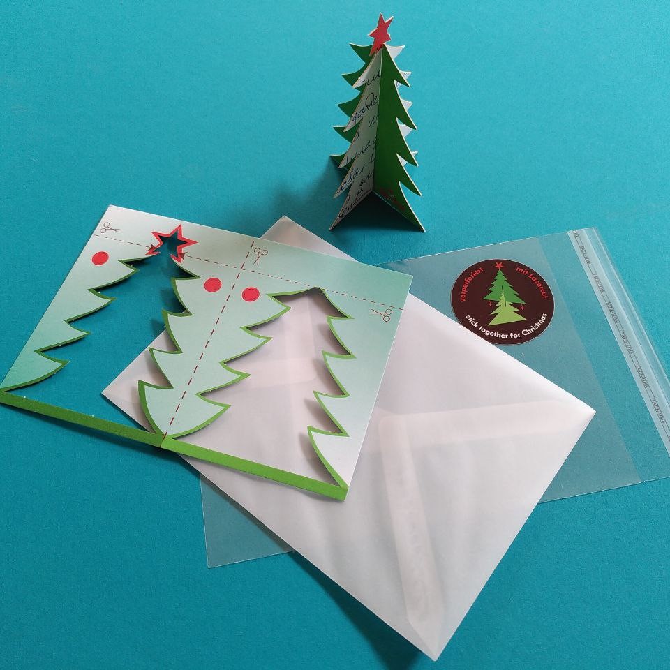 diyXtree Postkarte A6 Weihnachtsbaum