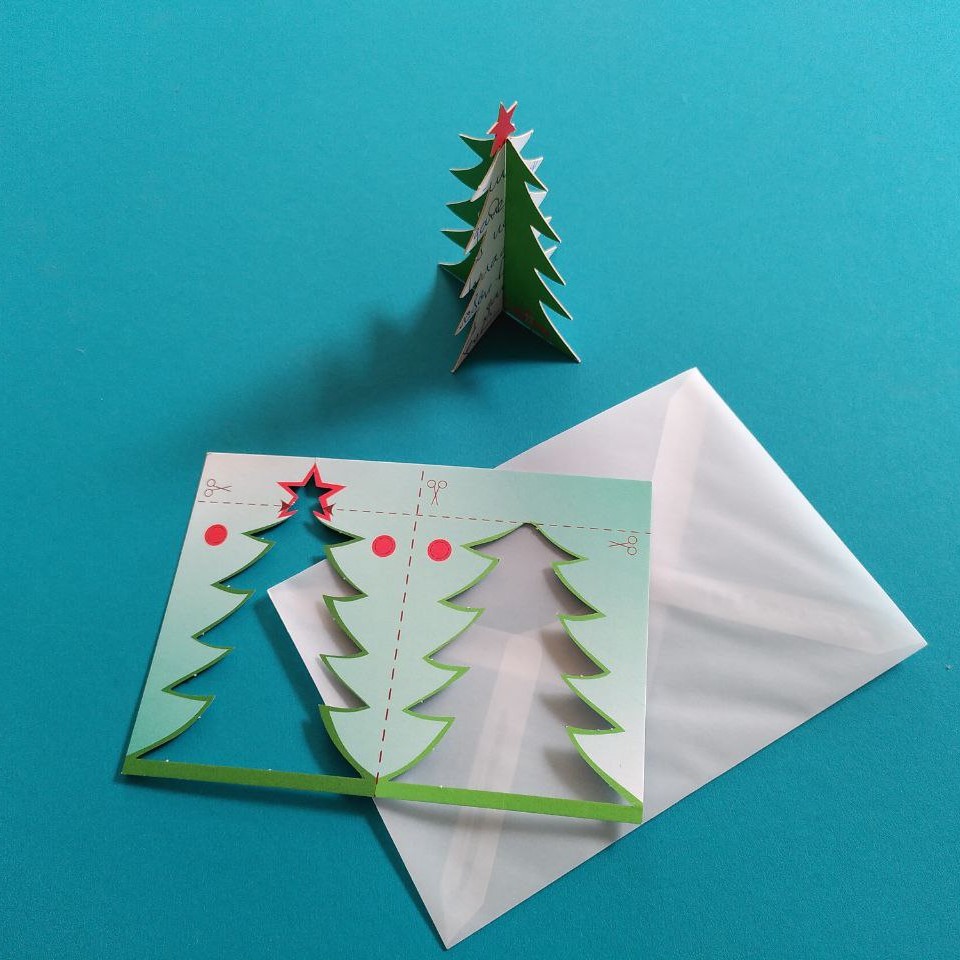 diyXtree Postkarte A6 Weihnachtsbaum