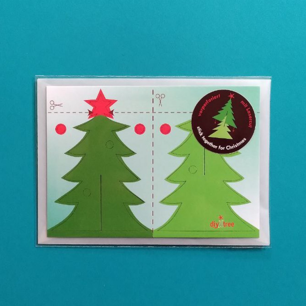 diyXtree Postkarte A6 Weihnachtsbaum